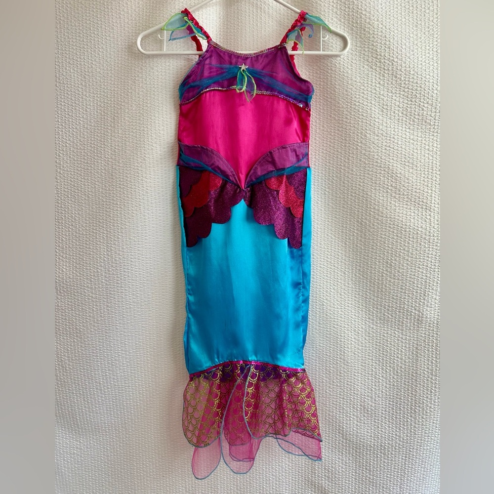 EXPRESSIONS Mermaid Costume Pink Blue Purple Girls Medium Halloween Dress